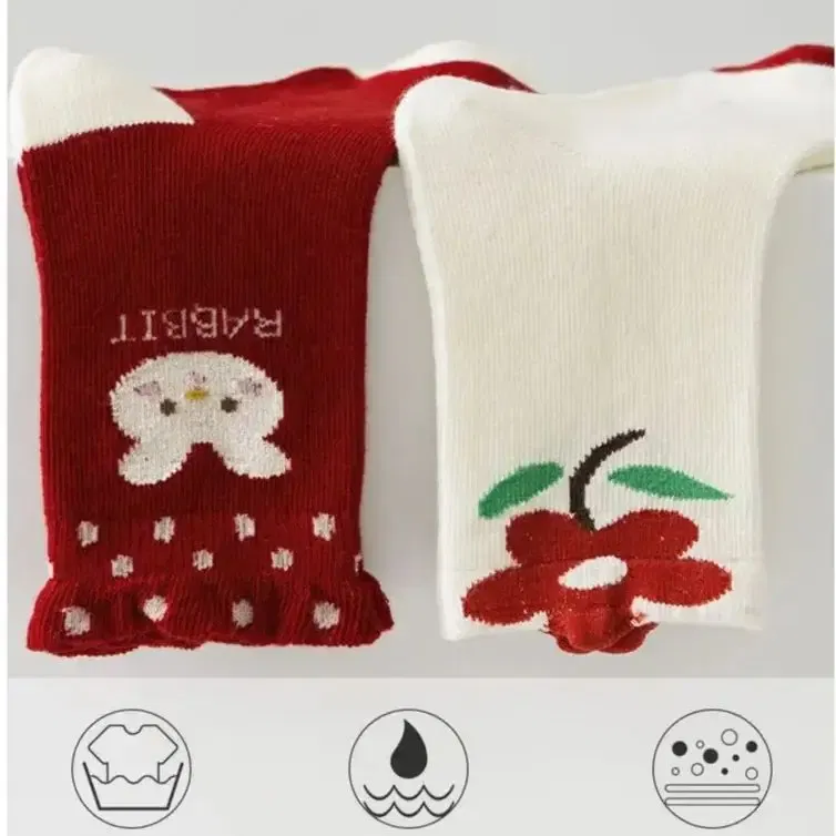 Color: GRAY, Size: 4-6T - Kids Autumn Socks Cute Red Floral Pattern Sock Girls New Year Calf Socks Children's Socks 5 Pairs Cotton Socks