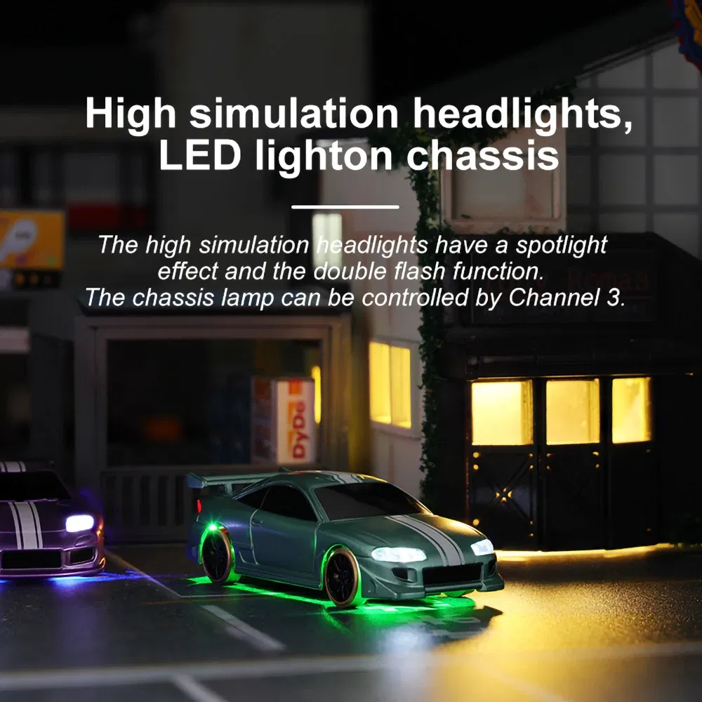 Color: WHITE - TURBO RACING C61 C62 C63 C64 C74 1/76 MINI RC Electric Remote Control Model Car Drift Racing Adult Desktop Toys