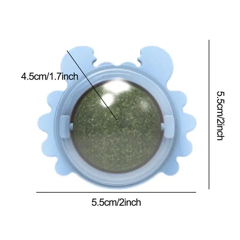 Color: Blue, Ships From: CHINA - Catnip Wall Ball Safe Edible Cat Licking Toy Cat Chew Toy Teeth Cleaning Cat Bite Toy Removable Catnip Licking Toys For Cats