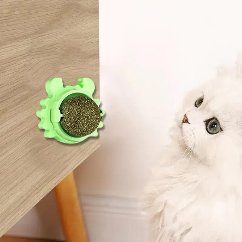 Color: Blue, Ships From: CHINA - Catnip Wall Ball Safe Edible Cat Licking Toy Cat Chew Toy Teeth Cleaning Cat Bite Toy Removable Catnip Licking Toys For Cats