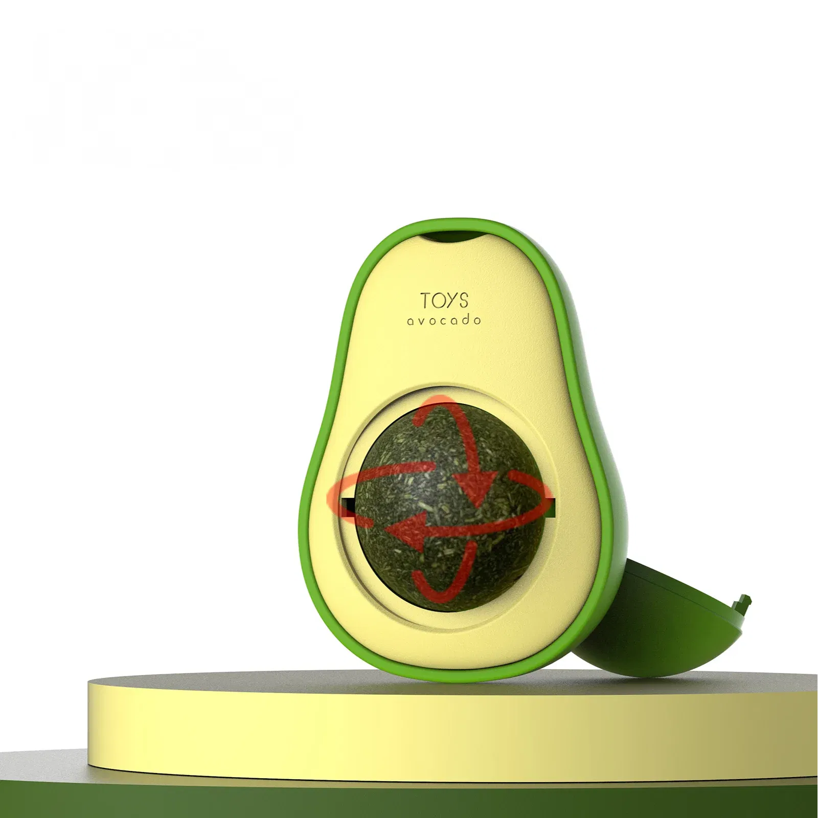 Color: green, Ships From: CHINA - Cat Licking Toys Natural Catnip Wall Stickers Avocado Style Galls Fruit Cat Treats Clean Intestinal Cleansing Tune Cat Grass