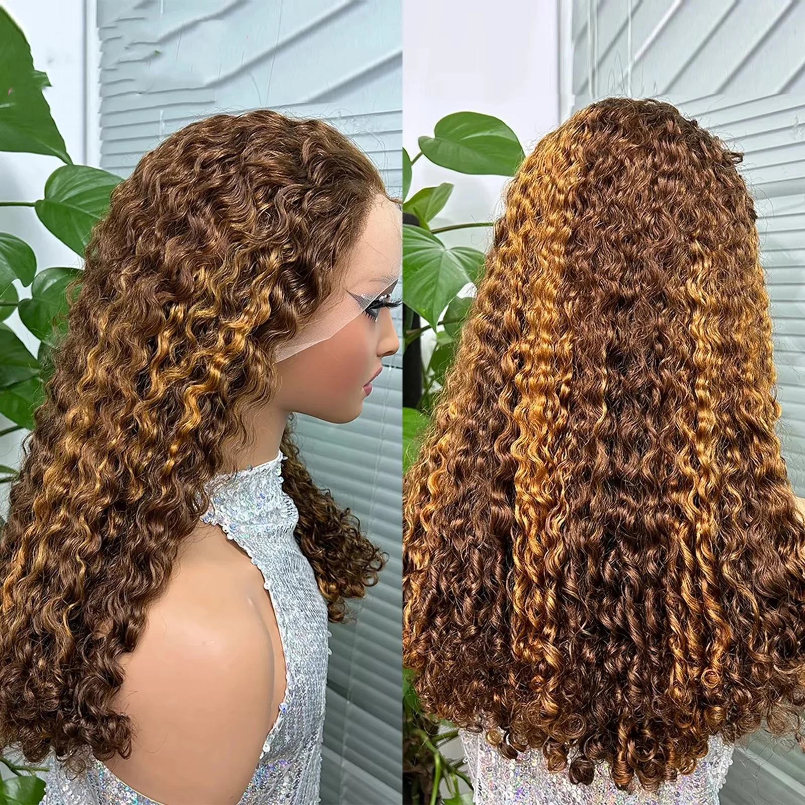 Color: T1B/613, Ships From: CHINA, Stretched Length: 16inches, Density: 300%, Lace Size: 13x4 - 300% Density 12A Double Drawn 13x4 Lace Front Bouncy Curly Human Hair Wigs Natural Burmese Curly Remy Hair Wigs for Black Women
