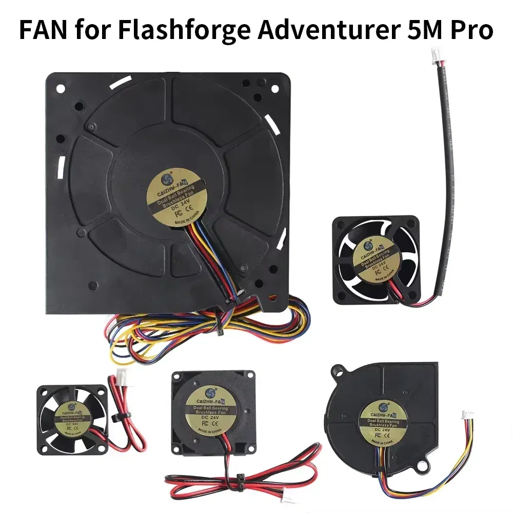 Color: WHITE - 3010/4010/4020/5015/12032 Fan for Flashforge Adventurer 5M Pro Extruder Hotend Fan Rapid Heat Dissipation Cooling Fan For 5M Pro