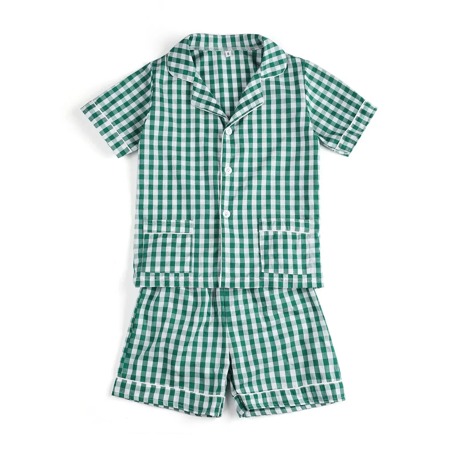 Color: Red, Ships From: CHINA, Kid Size: 2T - Ruffkids 100% Cotton Summer Kids Pajamas Sleepwear Seersucker Striped Matching Pjs Boys Clothes Loungewear Girls Pyjamas Set