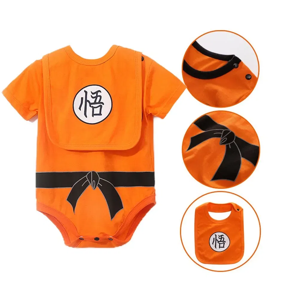 Color: Gold, Kid Size: 18M - Anime Clothes Baby? Vegeta? Rompers Newborn? Kuririn? Roshi Training Outfit Infant Kids Halloween Cartoon Cosplay Costume Jumpsuit
