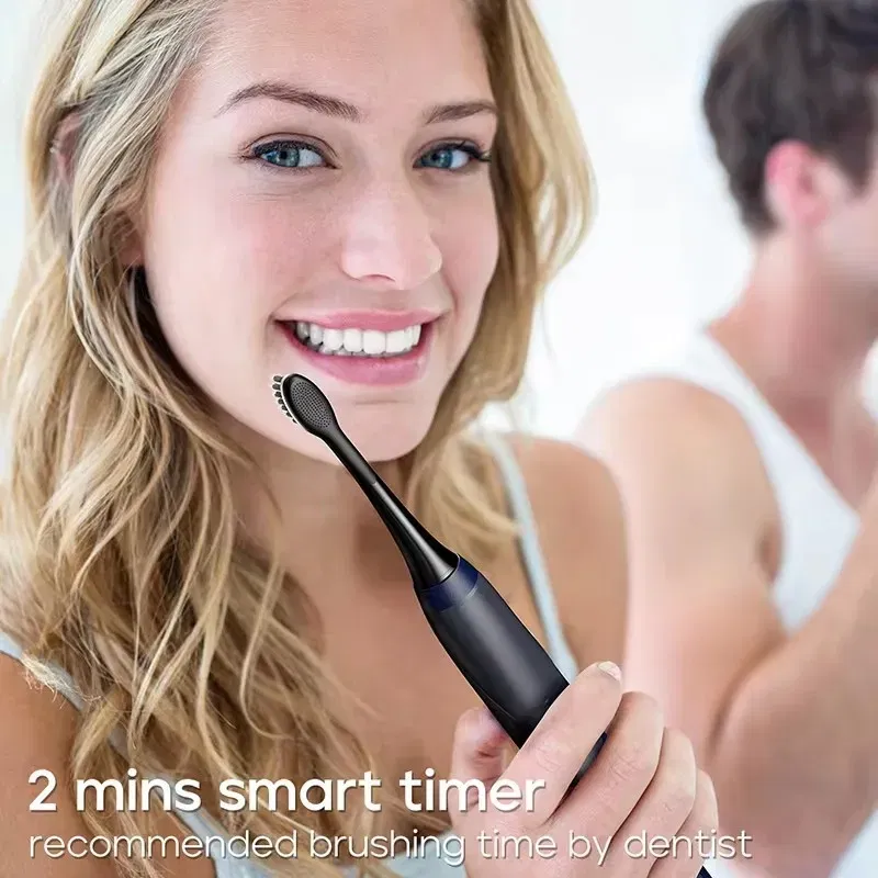 Color: Orange - Toothink Electric Toothbrush Smart Timing Tooth Brush Rechargeable Teeth Clean Whitening Sonic Toothbrush With Replacement Head