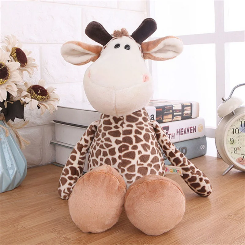 Color: Red, Height: 11cm-30cm - Stuffed Plush Animals Toys Soft Dolls Jungle Lion Elephant Tiger Dog Fox Monkey Deer Children Gift Kawaii Baby Kids Hobbie Toys