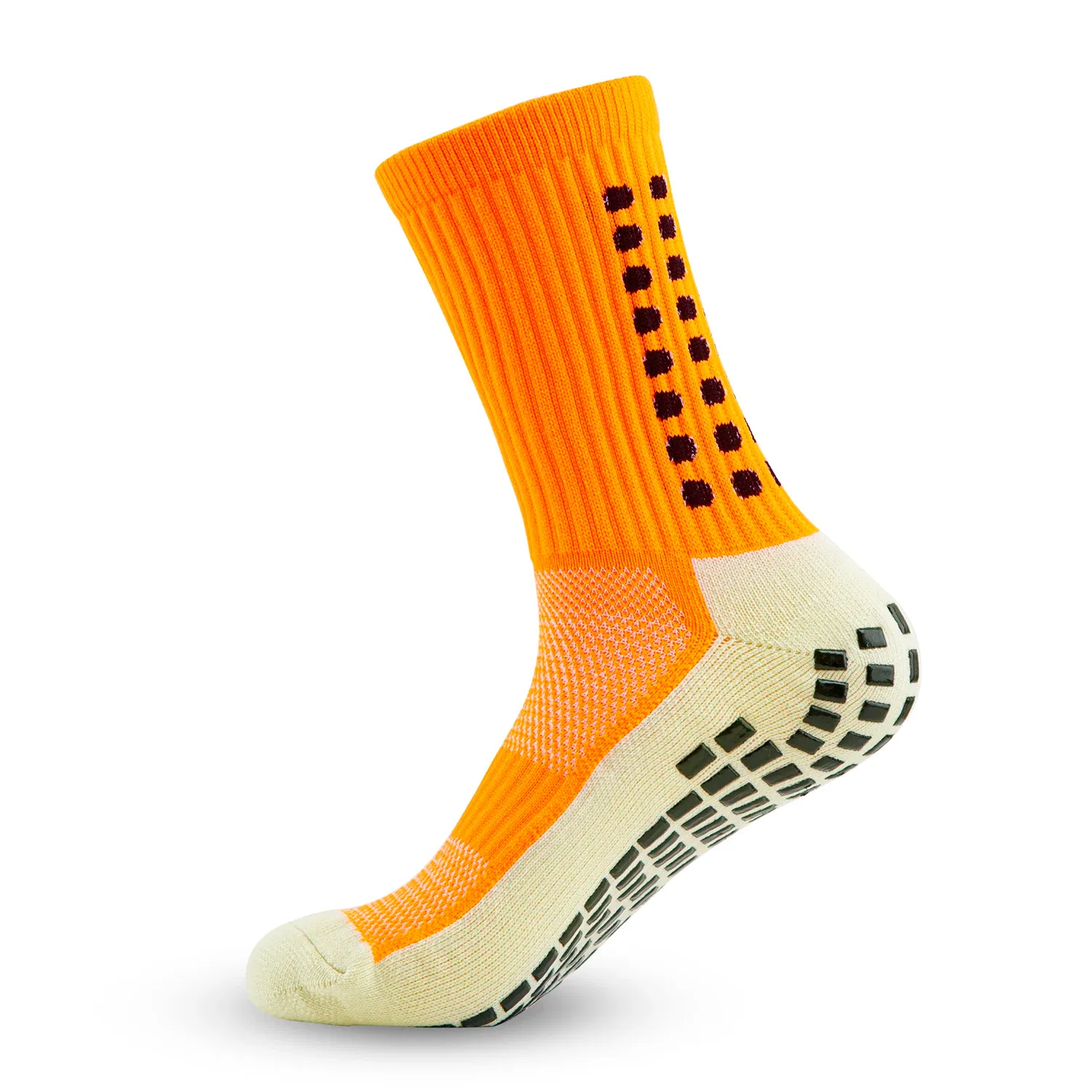 Color: Clear - Anti-slip Soccer Women Men Outdoor Sport Grip Football Yoga Socks