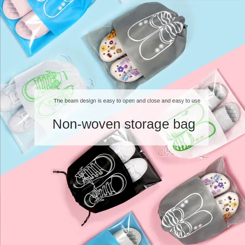 Non-woven Drawstring Bags Sports Travel Dust-proof Storage Bags Polyester Drawstring Bags Fast Shipping