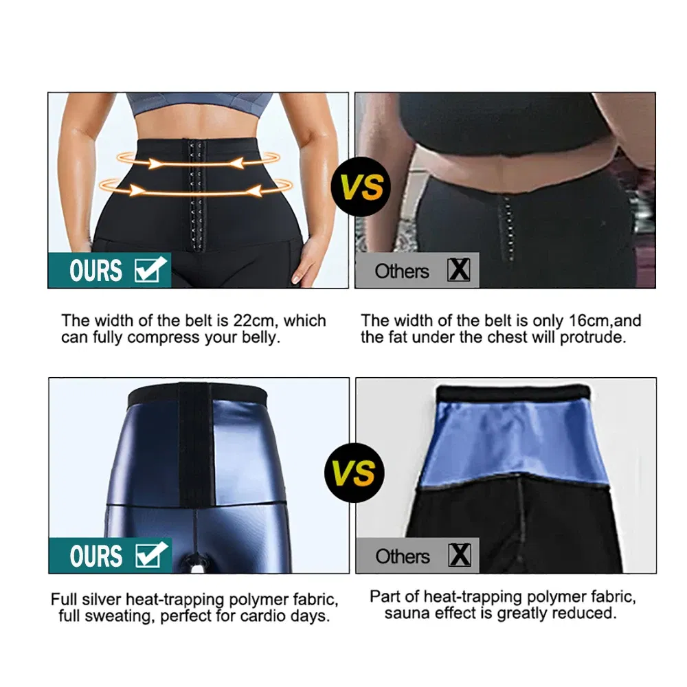 Color: Black, Size: M/L, Ships From: CHINA - Sauna Pants Women Sweat Capris Slimming Leggings,High Waist Workout Body Shaper