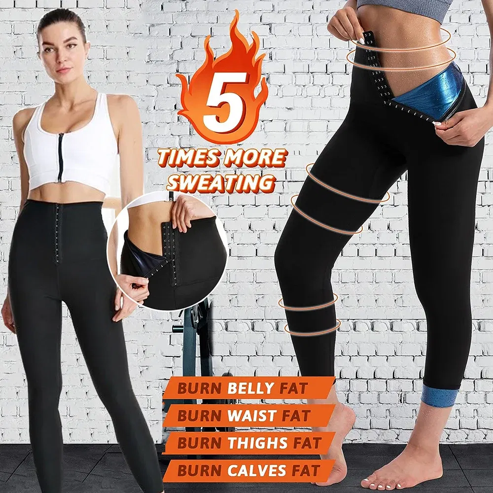 Color: Black, Size: M/L, Ships From: CHINA - Sauna Pants Women Sweat Capris Slimming Leggings,High Waist Workout Body Shaper