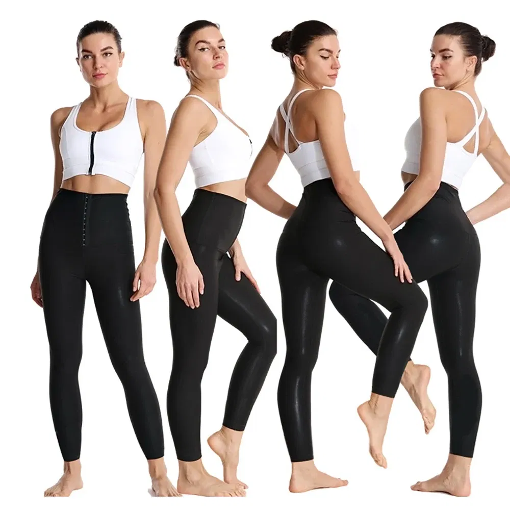Color: Black, Size: M/L, Ships From: CHINA - Sauna Pants Women Sweat Capris Slimming Leggings,High Waist Workout Body Shaper
