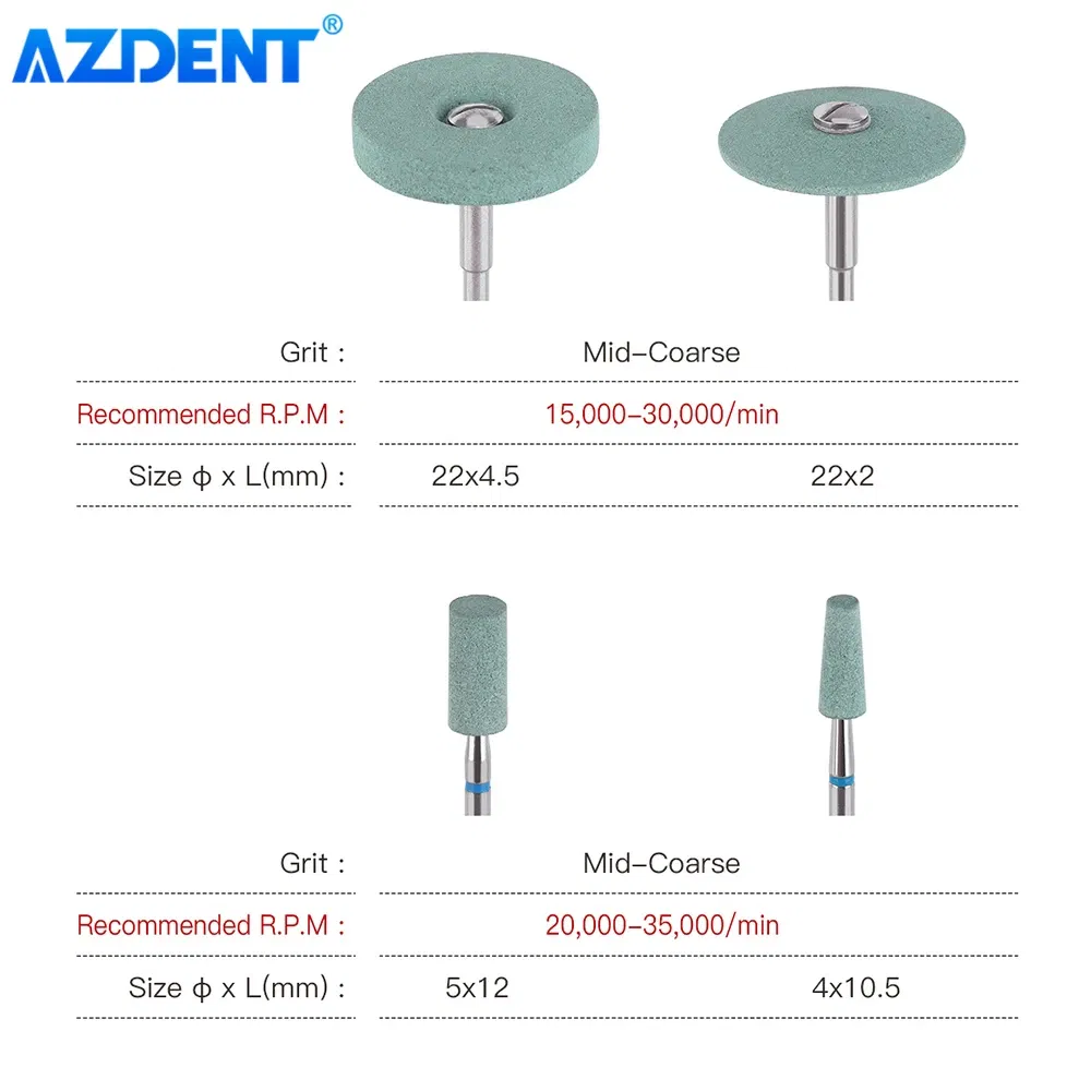 Color: Red, Ships From: CHINA - AZDENT 5PCS Dental Ceramic Diamond Grinder Polisher for Zirconia Porcelain Polishing Grinding Precisely Finishing Dentistry Tool