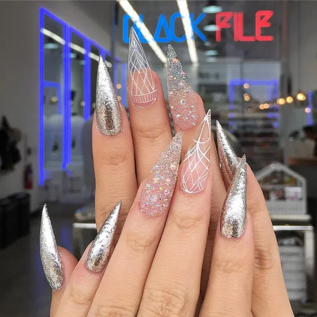 Color: transparent - 1440pcs Shiny Crystal AB Mini Pixie Nail Rhinestones Glitter 3D Micro Diamonds for Nails Art DIY Accessories