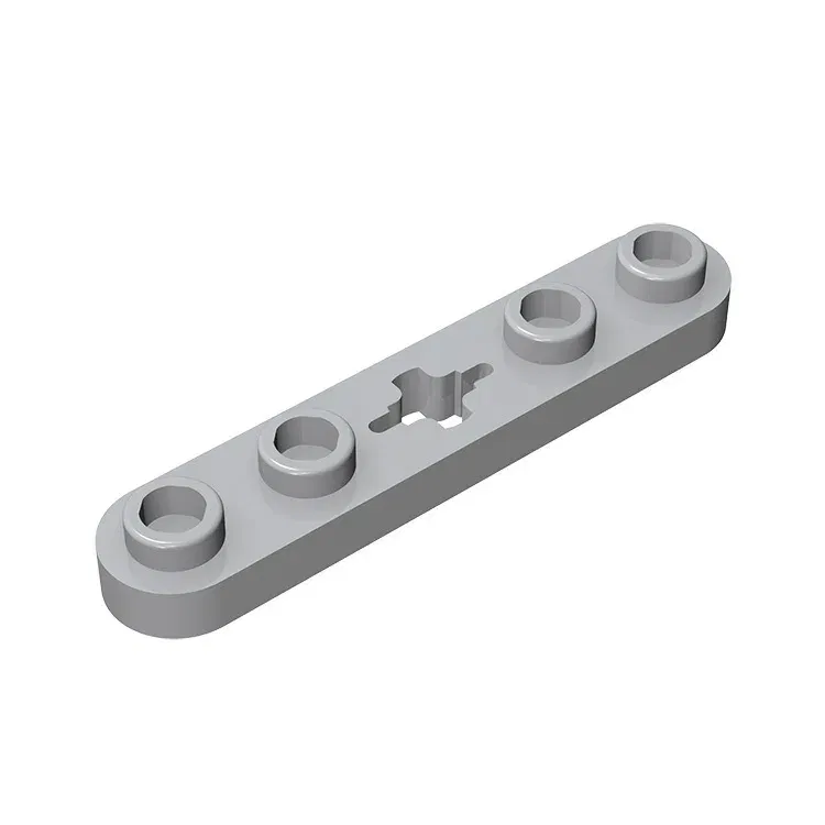 Color: Gold - Gobricks GDS-900 Plate 2 x 4 Technical, Plate 1 x 5 with Smooth Ends, 4 Studs and Center Axle Hole compatible with lego 32124