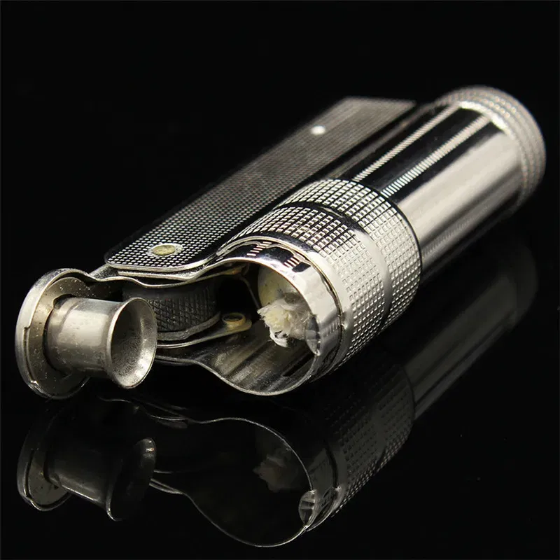 Color: Silver - Original IMCO Lighter Old Gasoline Flint Lighter Windproof Stainless Steel Cigarette Petrol Oil Lighter Inflated Gadgets Man