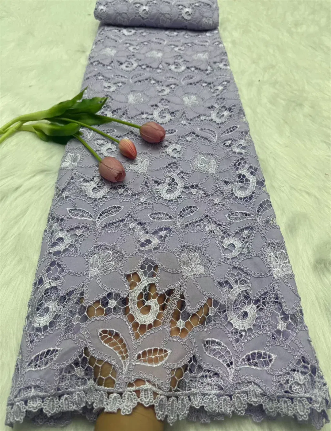 Color: WHITE, Width: 120cm, Length: 5 yards - 2026 High-Quality Nigerian Tulle Lace Fabric for Wedding Dress Embroidery Sequins Party Guipure Chiffon Sewing