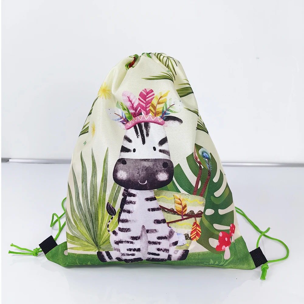 Color: Deep Sapphire, Size: XL - 6/12//24/30pcs Jungle Animal Drawstring Bags Jungle Wild Animals Party Favors Kids Jungle Animals Birthday Party Supplies