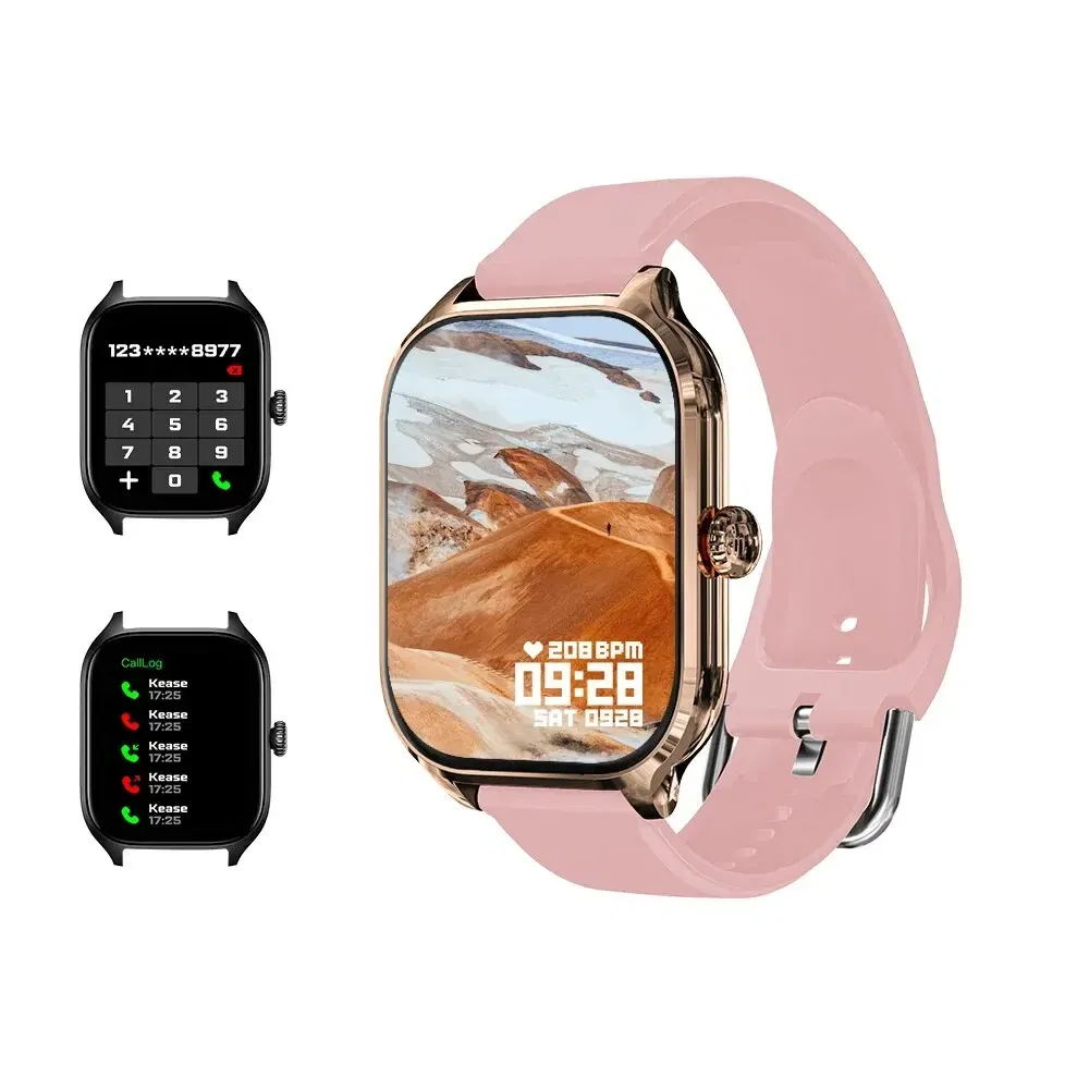 Color: Red - LAXASFIT H9 and H6 Smartwatch Dial to Answer Calls Calorie Tracking Heart Rate Blood Oxygen Monitoring Bluetooth Smart Watch