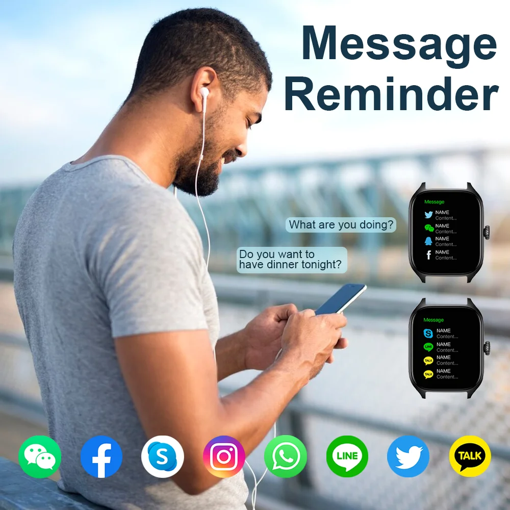 Color: Red - LAXASFIT H9 and H6 Smartwatch Dial to Answer Calls Calorie Tracking Heart Rate Blood Oxygen Monitoring Bluetooth Smart Watch