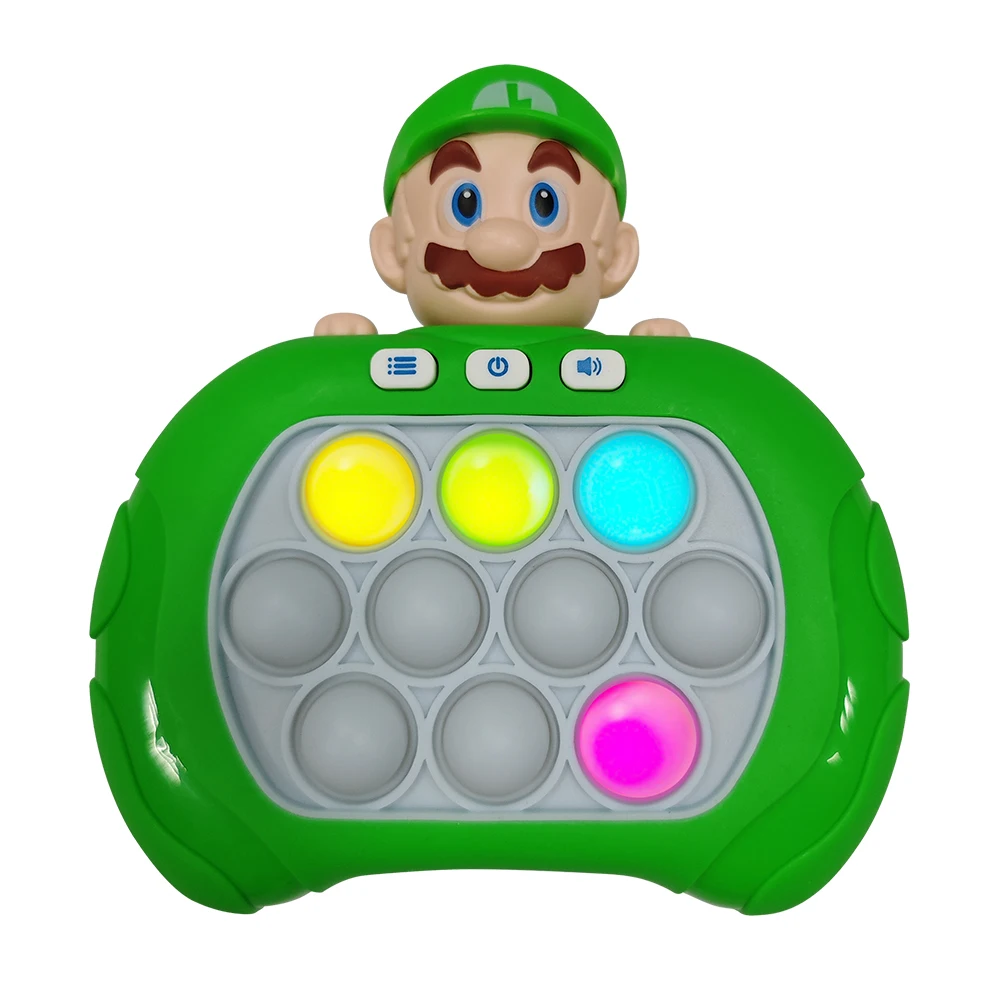 Color: Palm Green - 2024 New Pikachu Quick Push Game Pop Up Fidget Bubble Electronic Pop it Pro Game Light AntiStress Toys For Adult Kids Gift 2024