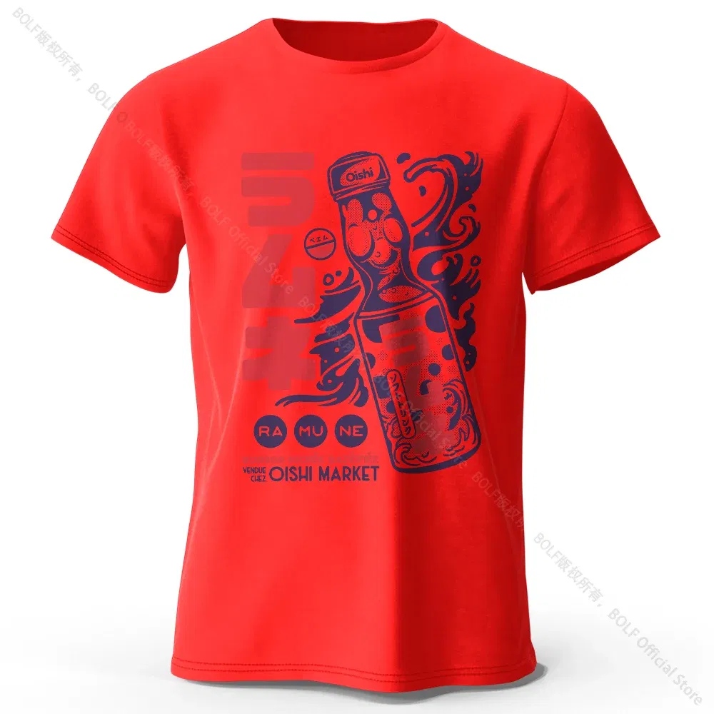 Color: Red, Size: XXXL - Men's Anime Character Printed 100% Cotton T-Shirt, Soft Fabric Round Neck Short Sleeve Tee, Unisex Harajuku