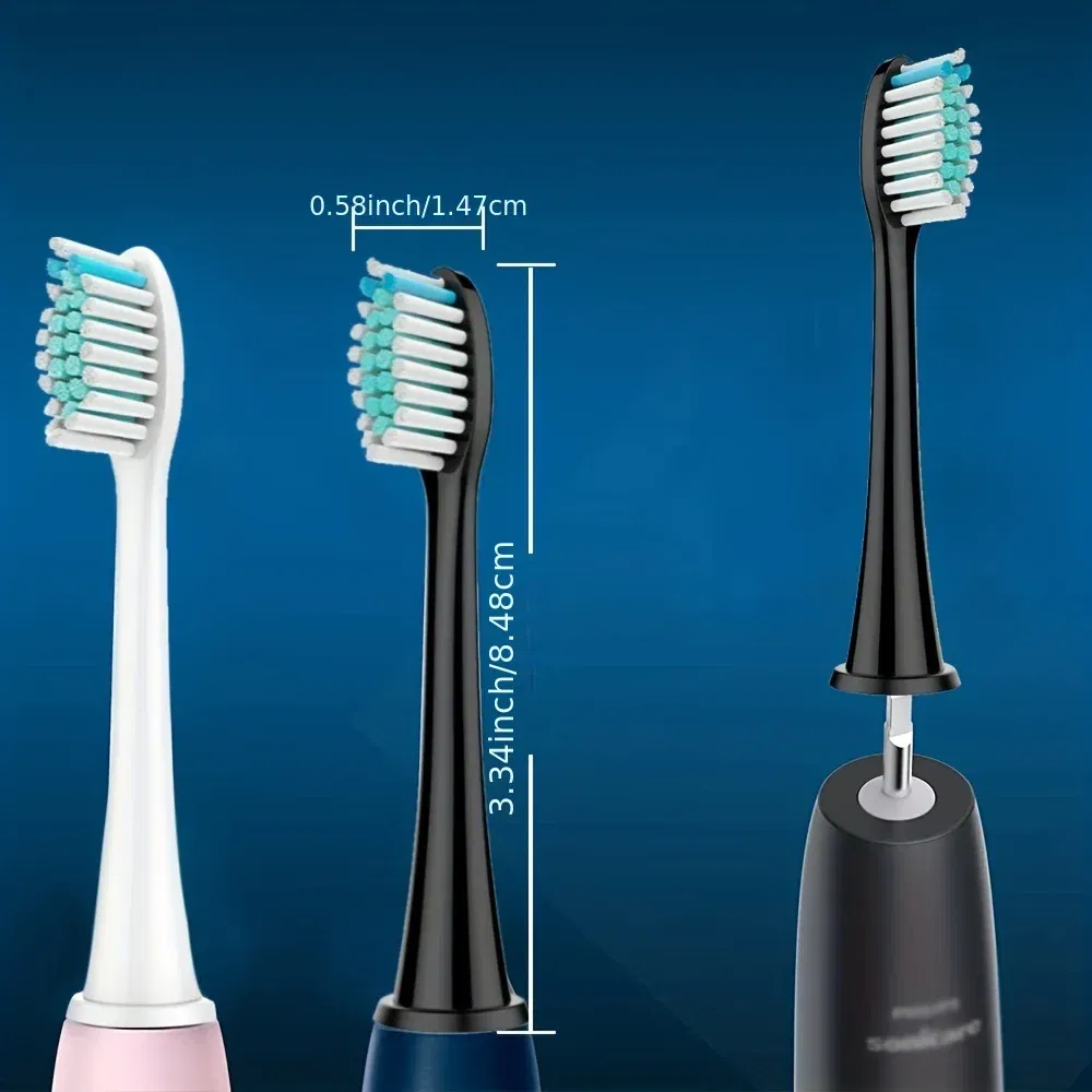 Color: MULTI - Electric toothbrush replacement head, Philips Sonicare toothbrush head, sonic vibration cleaning toothbrush head