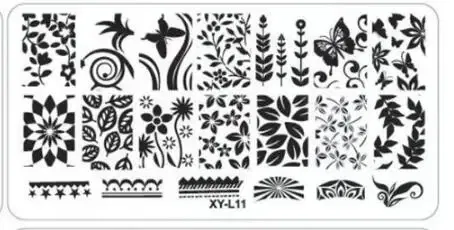 Color: Yellow - Kimcci Nail Stamping Plates Flamingo Nail Template Mandala Maple Leaf Stamp Nail Art Stamp Image Template Manicure Stencil Tools