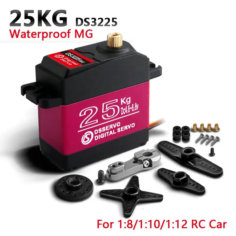 Color: Orange - 4X Waterproof Servo 20Kg 25Kg 30Kg 35Kg 40Kg High Speed servo Pro Metal Gear Digital Servo Baja Servo For 1/8 1/10 Scale RC Cars