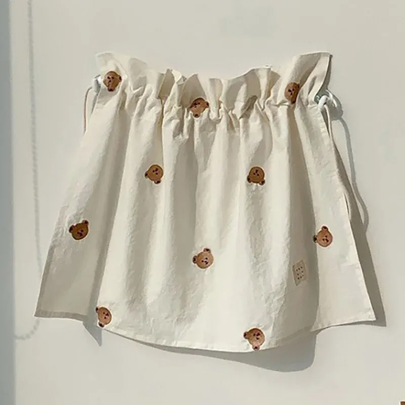 Color: black - Baby Car Curtain Sun Protection Sunshade for Children UV Protect Window Curtain Kawaii Embroidered Bear Cart Accessories
