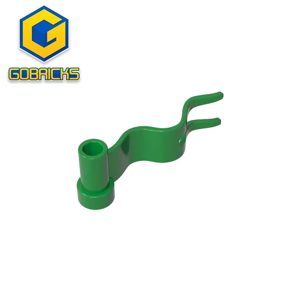 Color: plum - Gobricks GDS-M204 Flag 4 x 1 Wave Right compatible with lego 4495 4495b pieces of children building block
