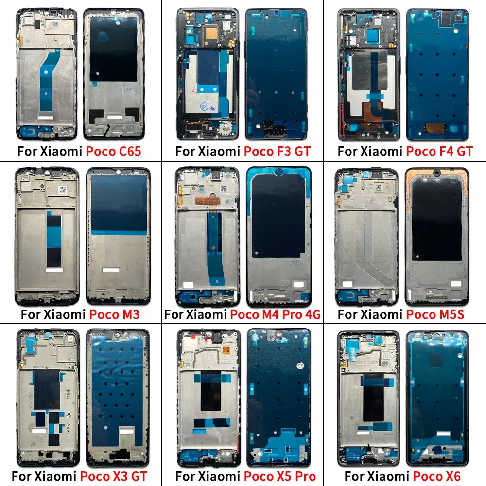 Color: Orange - LCD Screen Middle LCD Front Frame Housing Bezel Plate Panel Chassis For Xiaomi Poco C65 X3 F3 F4 GT M3 M4 Pro 4G 5G M5S X5 X6