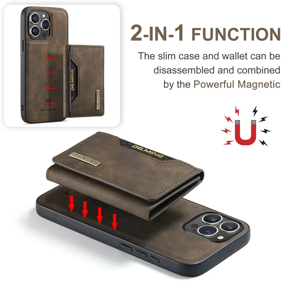 Color: Beige, Material: POLYESTER - 2 In 1 Case For iPhone 16 15 14 13 12 11 Pro Max Plus XS Max XR 8 Plus SE 2022 Wallet Magnetic Leather Card Holder Pocket Cover