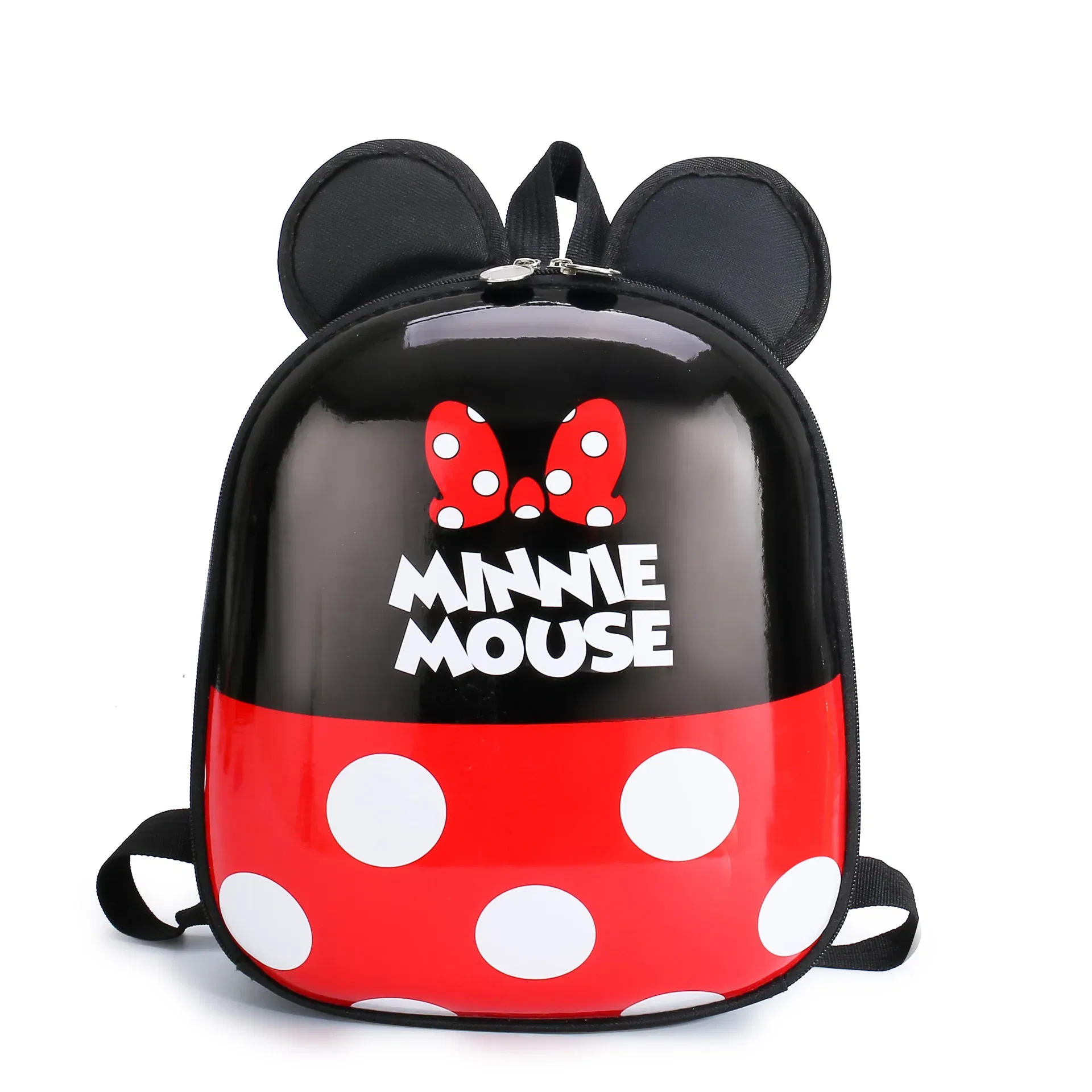 Color: black - Disney Mickey mouse Minnie Children's school bag kindergarten boy girl baby backpack 2-5 minnie cute cartoon egg shell backpack