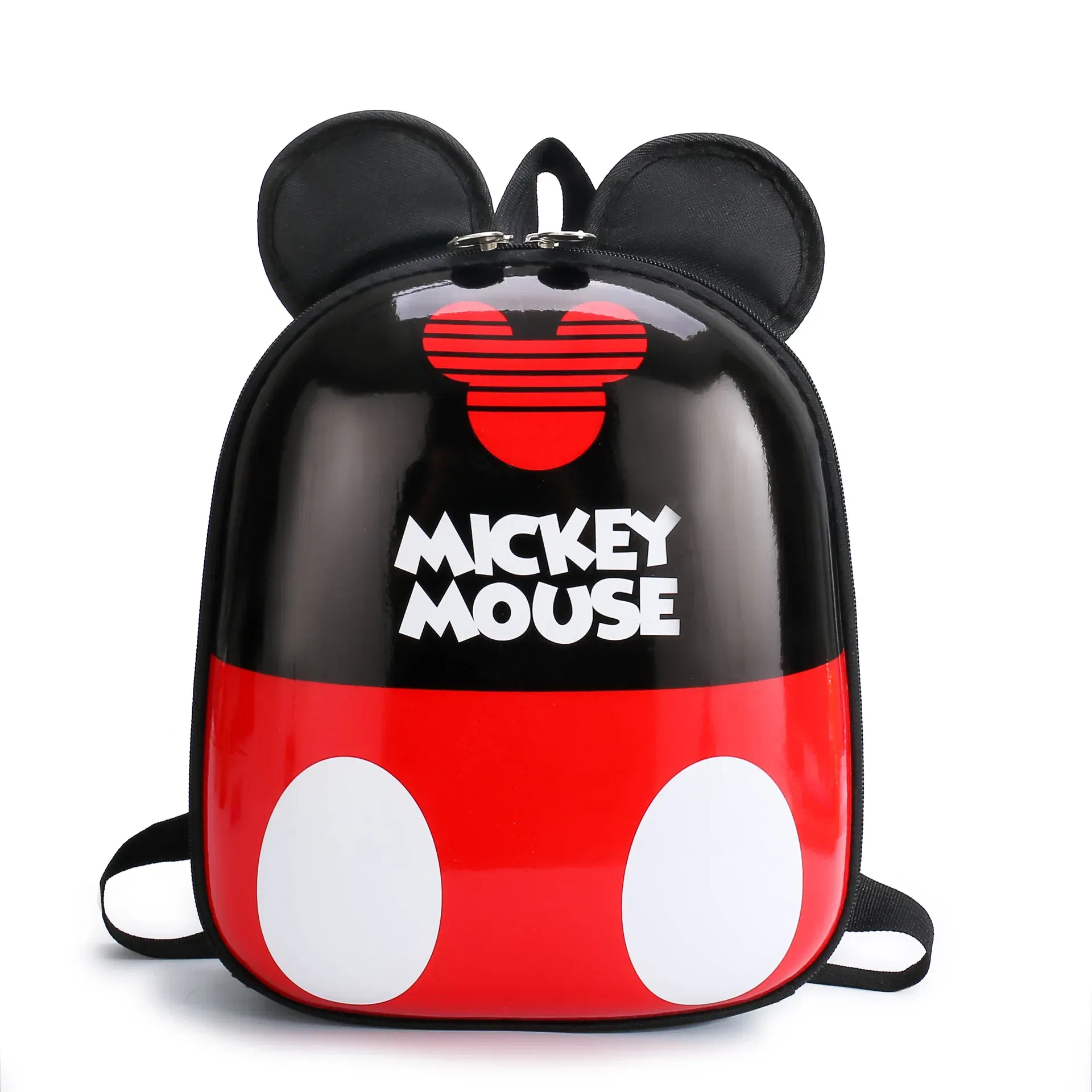 Color: black - Disney Mickey mouse Minnie Children's school bag kindergarten boy girl baby backpack 2-5 minnie cute cartoon egg shell backpack