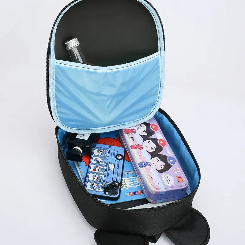 Color: black - Disney Mickey mouse Minnie Children's school bag kindergarten boy girl baby backpack 2-5 minnie cute cartoon egg shell backpack
