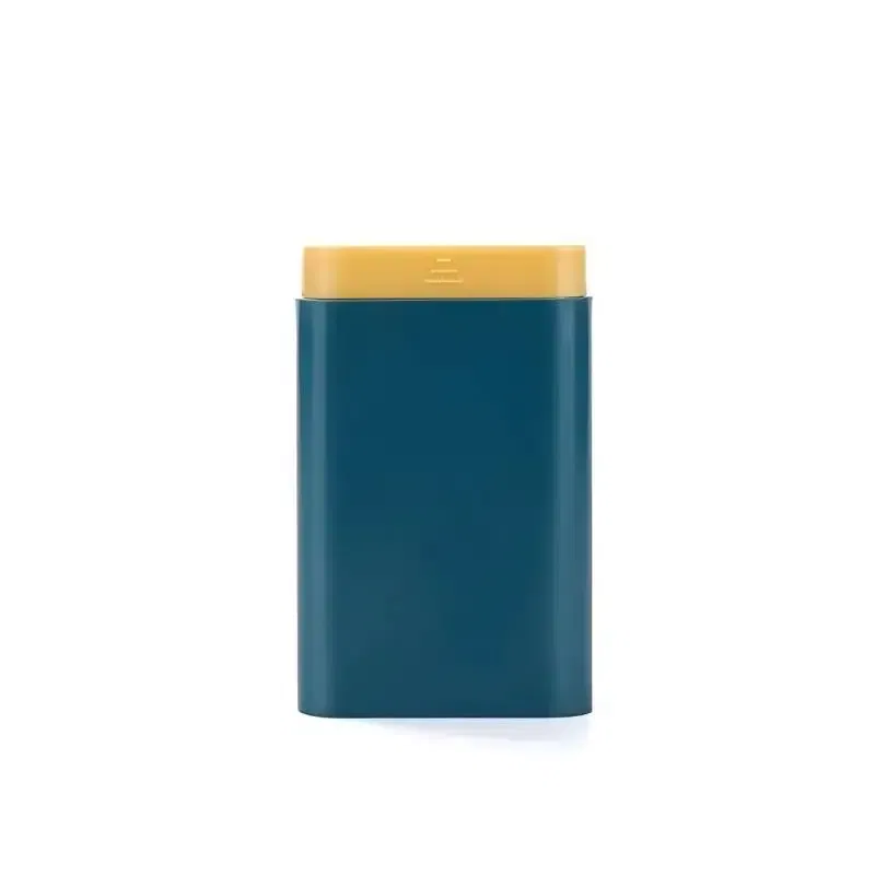 Color: Blue - Mini Small Portable Travel Vitamin Box Pill Cases Container Organizer Storage Tablet 7 Days 6 Grids Medicine Fish Oils