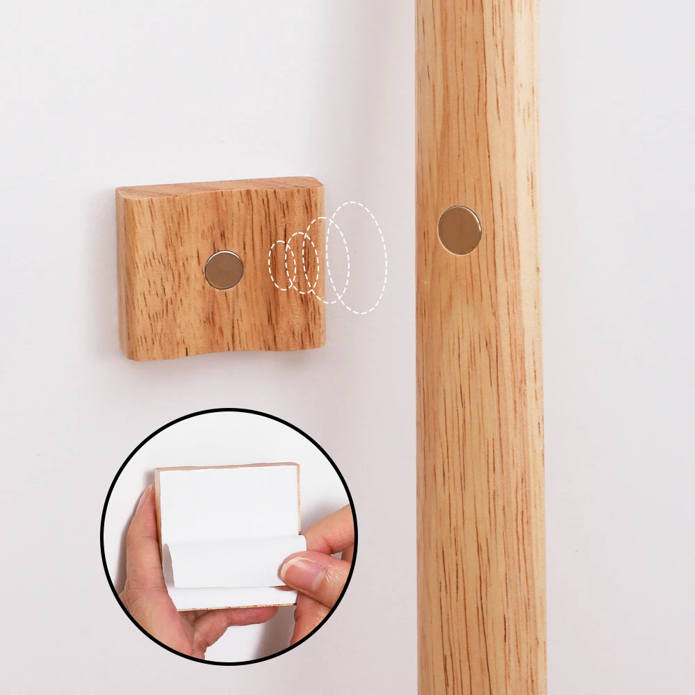 Color: Beige - 40/55/70cm Premium Rubber Wood Magnetic Shoe Horn - No Bending Needed, Elegant Shoe Helper