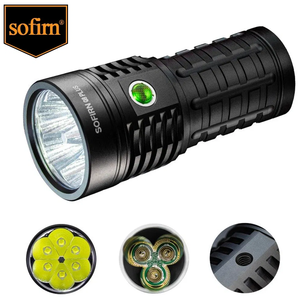 Emitting Color: changeable, Size: S, Ships From: CHINA - Sofirn Q8 Plus Super Powerful LED Flashlight 16000lm USB C Rechargeable 21700 Anduril 2.0 Torch XHP50B Reverse Charging