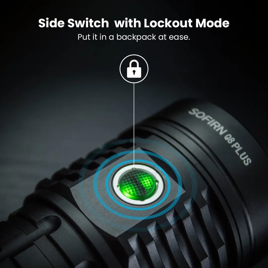 Emitting Color: changeable, Size: S, Ships From: CHINA - Sofirn Q8 Plus Super Powerful LED Flashlight 16000lm USB C Rechargeable 21700 Anduril 2.0 Torch XHP50B Reverse Charging