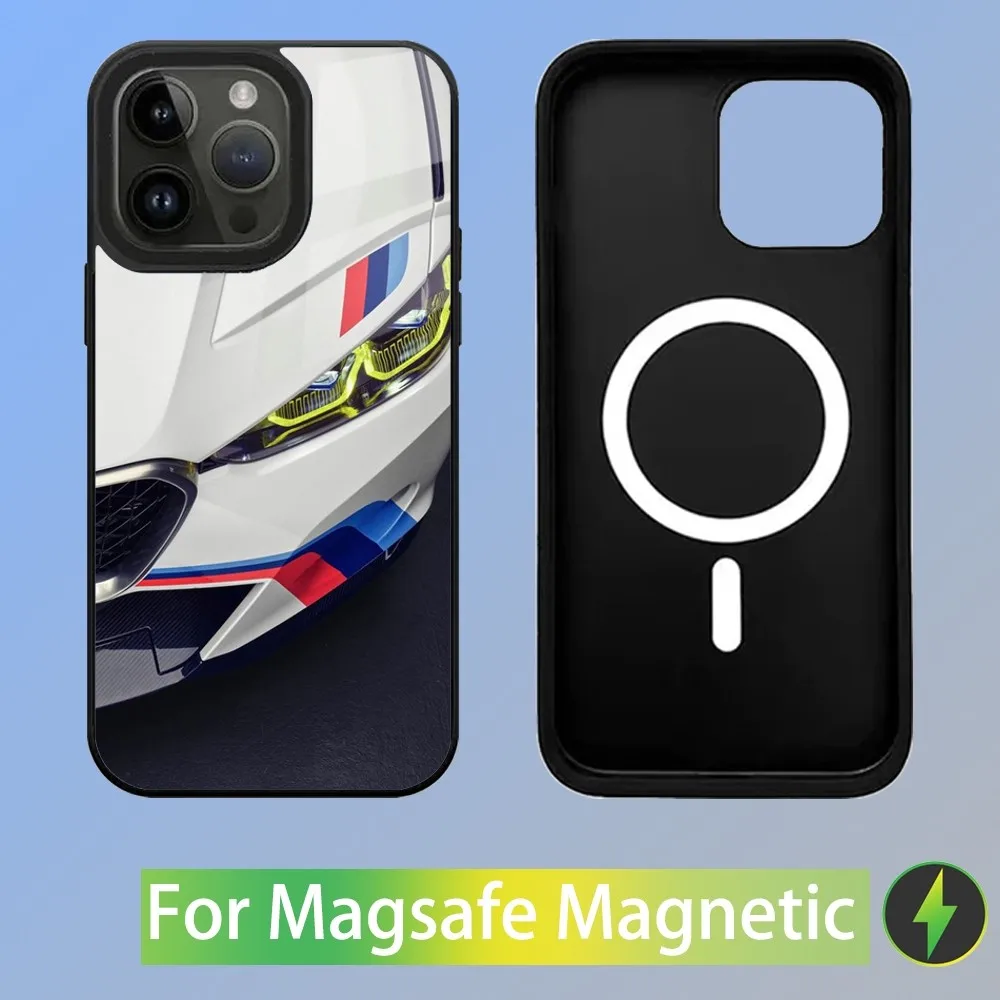 Color: black, Material: Vinyl - Cool Sport Car B-BMW Phone Case For iPhone 16,15,14,13,12,11,Plus,Pro,Max Mini Magsafe Magnetic Wireless Charging