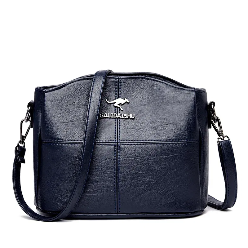 Color: DEEP BLUE, Ships From: CHINA - Women Embroidery Tote Bag High Quality Leather Ladies Handbags 2022 Women Shoulder Bag Small Crossbody Bags For Women Sac a Main