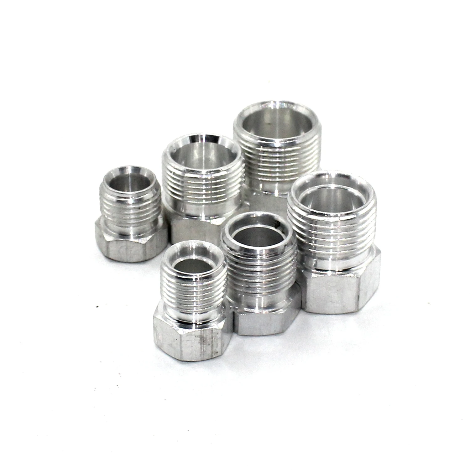 Color Name: Blue - Automotive Air Conditioning Hose Connector Pipe Joint R134a/R12 Outer Tooth Welding Aluminum Pipe Head Conversion Fittings
