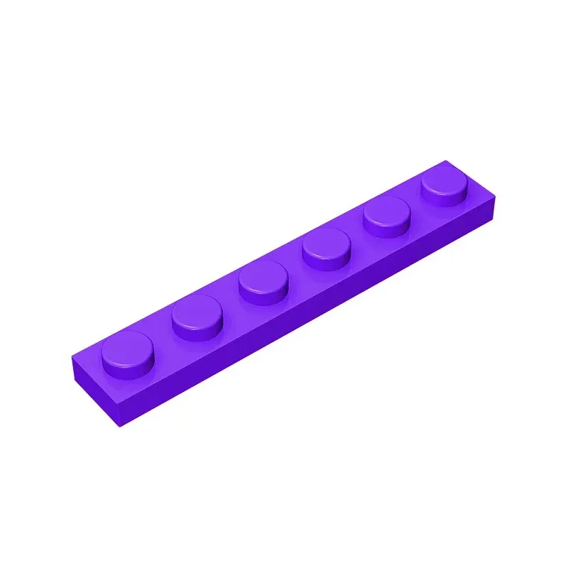 Color: Chocolate - Gobricks GDS-505 Plate 1 x 6 compatible with lego 3666 pieces of children's DIY building block Particles Plate DIY