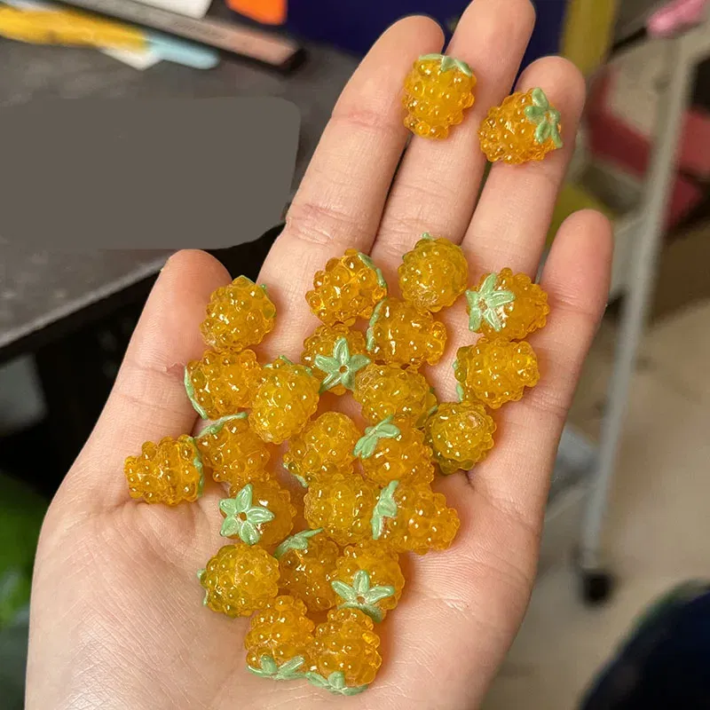 Color: Yellow, Ships From: CHINA, Item Diameter: 12mm - DIY Mini Czech Glass Grape Beads Raspberry Pendant Accessory Bead