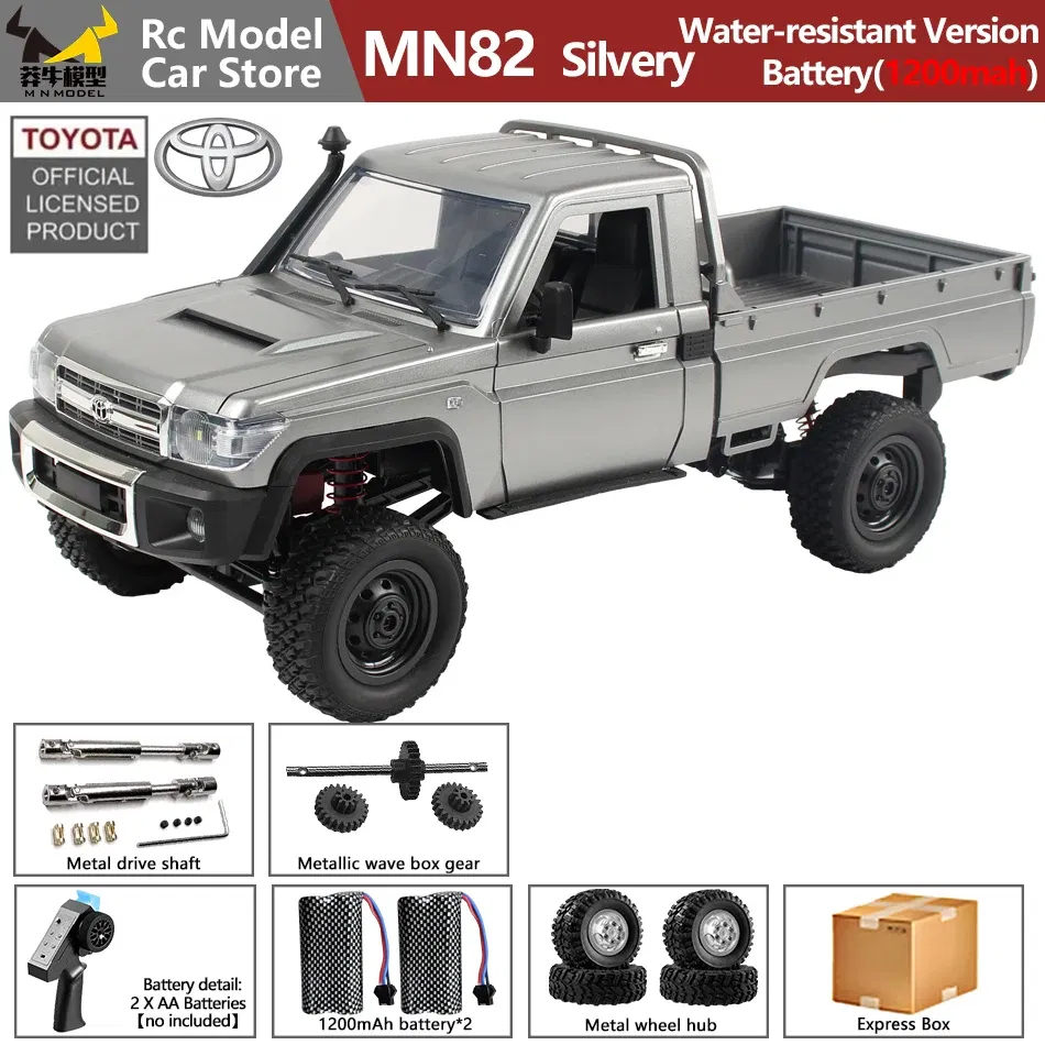 Color: Lemon yellow - MN MODEL 1/12 4X4 Remote Control Diving Off-road Car Retro LC79 Truck Climbing All Terrain Vehicle Rock Crawler Toy for Adult