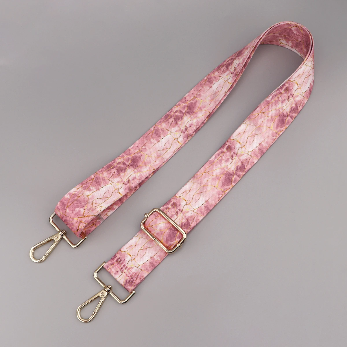 Color: Light Gold - Marbling Adjustable Strap Crossbody Shoulder Wide Bag Strap Bag DIY Women Shoulder Bag Handles Strap Adjustable Hanger Parts