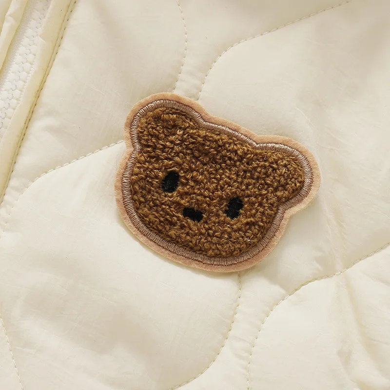 Color: Beige, Ships From: CHINA, Kid Size: 6M - ?»? Winter Baby Outwear Clothing Fur Lining Warm Toddler Girl's Boy's Rompers Cartoon Bear Infant Jumpsuit