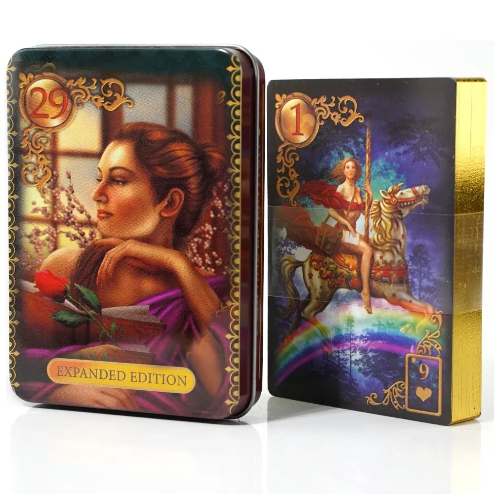 Color: GRAY - Adventures time Tarot 78pcs Cards in a Tin Metal Box Gold plated Edge Tarot Cards For Divination Tarot Deck Beautiful Package