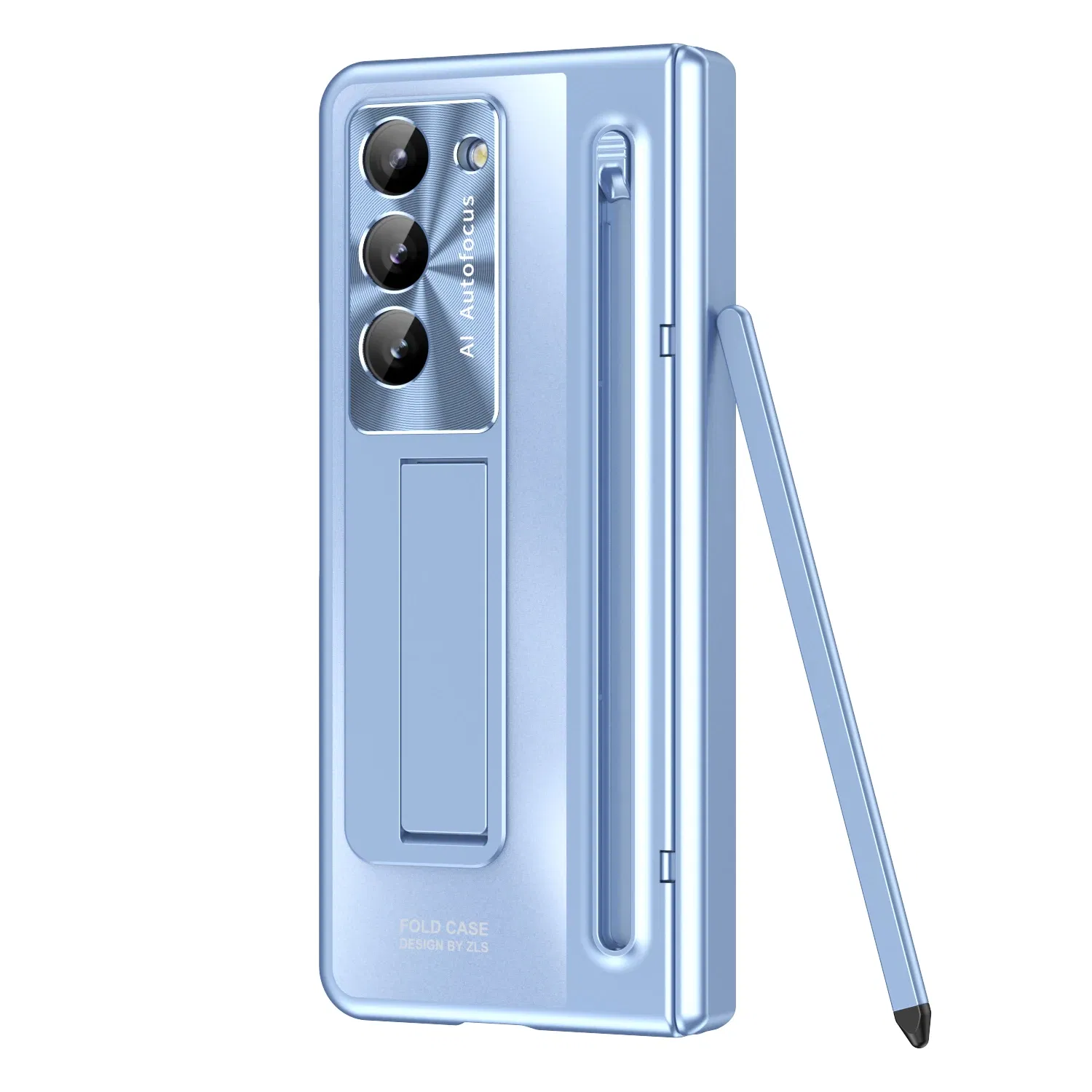 Color: Lotus root color, Material: CANVAS - Touch Pen Case For Samsung Galaxy Z Fold 6 5 4 3 Skin Friendly Folding Hinge with Elastic Wrist Band Screen Tempered Film Cover